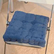 카우치 돌 방석 의자 돌침대쇼파 사무실 쇼파 흙 패드 토퍼, 스퀘어 데님 블루, 40X40cm