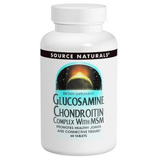 SOURCE NATURALS 葡萄糖胺軟骨素MSM複方錠, 1入, 60顆
