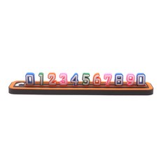 貝維斯 4D簡約款彩虹數字停車牌, 橙色款 200*45*8, 1個