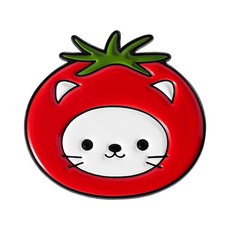 만화 고양이와 과일 합금 브로치 사랑스러운 딸기 바나나 토마토 에나멜 배지 핀 액세서리 의류나 가방과 호환 가능, 1개, QHXZ5111