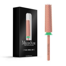 네일드릴비트 큐티클 파츠 정리 멜로디수지 슈퍼 롱 테이퍼드 네일 드릴 비트 332 카바이드 텅스텐 매니큐어 페디큐어 젤 폴리싱에 적합 전문가용 고급 골드 시리즈 비트X 미디엄, Coarse-C, Rose Gold, 1