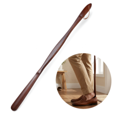 허리편한 롱롱 나무 구두주걱 특대 75cm, 브라운, 1개