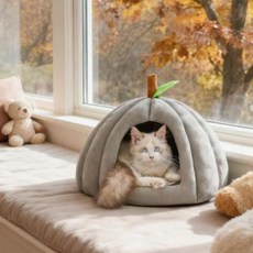 고양이 휴식 공간 호박 집 원형 숨숨집, 1개, 상세페이지 참조