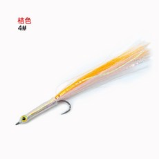 BLF484 編織管飾帶 飛蠅 baitfish Streamer 擬餌 飛釣, 桔色單枚-4#, 1個