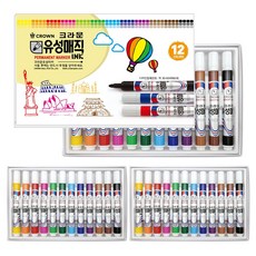 크라운 유성매직 12색 세트, 3세트