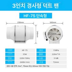 주방 환기 팬 화장실 창문 환풍기 후드 닥트, 1개, 기본 색상