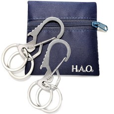 병따개가 있는 열쇠 고리 및 키링 - 스테인리스 스틸 키체인 2개 키링 4개 가정 야외 자동차 사무실용 실버, 1)실버