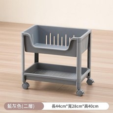 多層收納架 廚房客廳浴室使用, 灰色二層, 1套