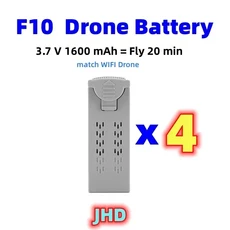 RC 비행기 용 JHD 4DRC F10 드론 배터리 Quadcopter WIFI /GPS 1600 mAH 도매, 01 CHINA, 06 F10 4PCS -WIFI