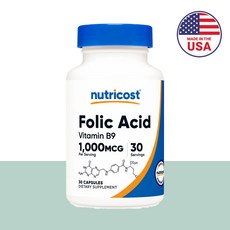 뉴트리코스트 엽산 비타민B9 folic acid