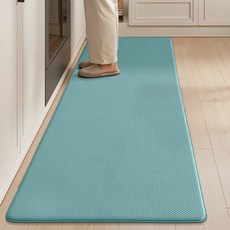 DEXI 쿠션 싱크대 방수 PVC 주방매트 특대형 싱크대발매트 미끄럼방지 두꺼운 10mm 주방 발매트 대형, 청색