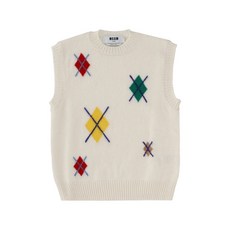 MSGM 아가일 니트 베스트