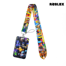 타임컴퍼니 로블록스 교통 버스 카드 목걸이 학생증 사원증 카드 수납 케이스, 1개, 옐로우