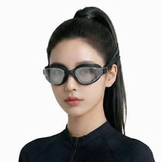 스마트덕 눈 편한 시야넓은 김서림방지 물안경 수경, 1개, 블랙 실버