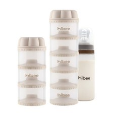 하이비 분유케이스 분유통 휴대용 분유보관통 항균 칸칸 3단 5단, 1개