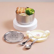 【KOM】角落小夥伴 ECO易扣防漏雙層隔熱便當盒《泡泡生活》, 1個