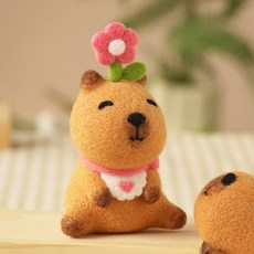 치프몰 양모펠트 DIY 패키지 세트, 497_꽃 카피바라, 1개