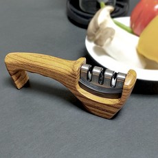 키친 K2 다용도 식도 세라믹 세프 칼갈이 식도, 브라운, 1개