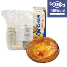 대용량 에그타르트 만들기 세트, 1세트, 1L, 페스츄리 타르트 쉘(30ea) + 에그크림(1L)