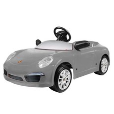 保時捷 兒童超級電動跑車 經典銀, 1個, 綠, 銀