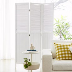 [베스트리빙] 갤러리 공간분리 인테리어 원목 3단4단 가벽 파티션 3colors 2size, 3단, 화이트