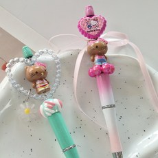 캐릭터 비즈 볼펜 꾸미기 DIY 학생 사무용 동대문 볼꾸 재료, 1개, 알로하냥이