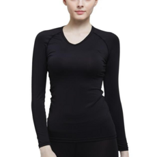 기어엑스 여성용 일반 여름 긴팔브이넥 냉감 언더레이어 상의