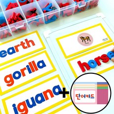 자석교구 리드앤플레이 자석글자 영어공부 유아 알파벳 5세 6세 7세 자석놀이, 파란색자음+빨간색모음(영어.정리케이스포함), 1개