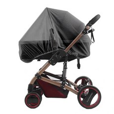 C3 全罩式推車蚊帳 雙座 高景觀 通用型, 黑色, 1個