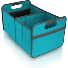 MEORI 자동차 트렁크 오거나이저 대용량 접이식 수납함 아쿠아 블루 차량용 장바구니 정리함, Large, Azure Blue