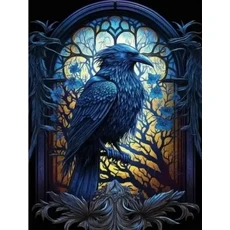 스테인드 글라스 DIY 전체 120 색상 AB 요정 먼지 다이아몬드 페인팅 크로스 스티치 까마귀 마녀 패턴 키, 11 AB FD square 80x110, 02 네이비 블루