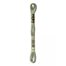 【YUBU】DMC 25號繡線 綠色系-1 Mouliné Spécial Art. 117 6股 8m 十字繡線, 1個, 524. Pebble Green