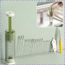 다용도 마그네틱 압착식 손바느질 케이스 세트 휴대용 실밥제거 키트 바느질 수납, 옐로우