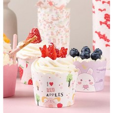 大祺百貨 森林小兔蛋糕紙杯 耐高溫烘培馬芬杯 小號 50入, 詳見包裝, 詳見包裝