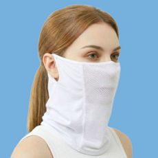 남자 여성 골프 자외선 차단 마스크 1+1 여름 햇빛 아이스 쿨 멀티, 1+1 (화이트+화이트), 2개