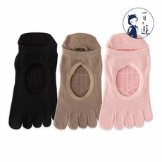 NicoFun 愛定做 3雙腳背簍空止滑瑜伽襪 淺口隱形襪 矽膠防滑室內襪 皮拉提斯襪 (女襪22-24.5cm)