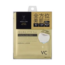 퀄리티퍼스트 (QUALITY 1st) DERMA LASER 비전 패드 PRO 1매입 x 10개들이 모공 칙칙함 블랙헤드 집중 케어, 1개, 10개입