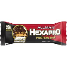 ALLMAX HEXAPRO高蛋白棒 巧克力脆片口味 12條入, 1個, 648克