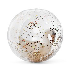 Konges Sløjd 天鵝亮片沙灘球 兒童戲水玩具 40公分, 1個, 繽紛沙灘球 - SWAN