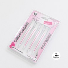 [롤킹] 다카라핀셋 커트 드라이 핀셋 일본 실리콘 핀셋, 4개, 화이트피치