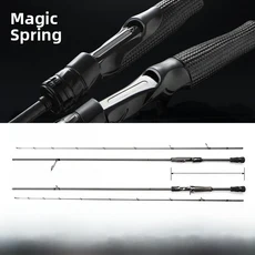 타쿠마 엘프 스피닝/캐스팅 낚싯대 T1100+M40X 후지 SIC+A 링 배스, 02 노란색