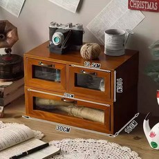 빈티지 원목 서랍장 엔틱 정리함 소품 보관함 수납장, 1개, C. + 릴 서랍 빈티지