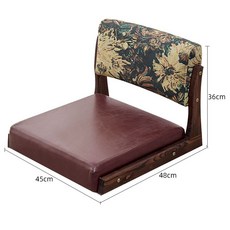 코타츠 의자 등받이 식당 허리 일본 찻집 좌식 테이블 린넨 월넛 고타츠 원목 다다미 일본식, 1개, 가죽-브라운