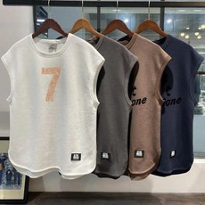 夏季新款潮流寬鬆百搭無袖健身坎肩背心上衣男生潮牌休閒運動背心