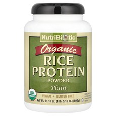 뉴트리바이오틱 오가닉 유기농 쌀단백질 파우더 라이스프로틴 600g 운동인 운동전후, 1개