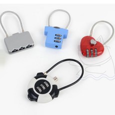 해소미 3단 와이어 다이얼자물쇠 옷장번호키, 28A(하트)