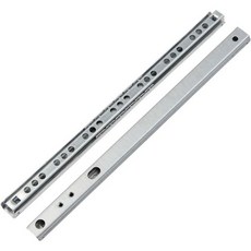 메크유크 서랍 레일 2개 풀 익스텐션 신축식 금속 볼 베어링 서랍 슬라이드 양방향 서랍 가이드 레일(406mm 16인치), 406mm 16인치