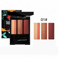 미니 버섯 퍼프 내장 6색 그라데이션 아이섀도우 아이섀도우팔레트 자연스러운 레이어링 고밀착 발색 데일리 메이크업 팔레트, 1개, 01