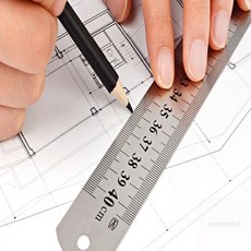 HM 40cm 쇠자 컷팅자 스틸자 목공자 건축자재, 쇠, 1개