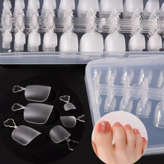 초박형 인조발톱 페디팁 240pcs, 1개, 반투명, 반투명